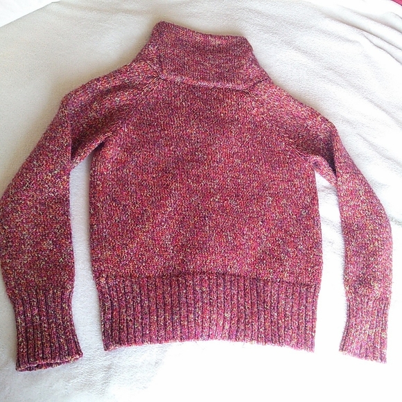 Vintage Knit Collared Cardigan with One Button Verigated Wool size S/M - Picture 5 of 11